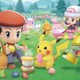 Pokemon BDSP trainers have a picnic with their Pokemon.